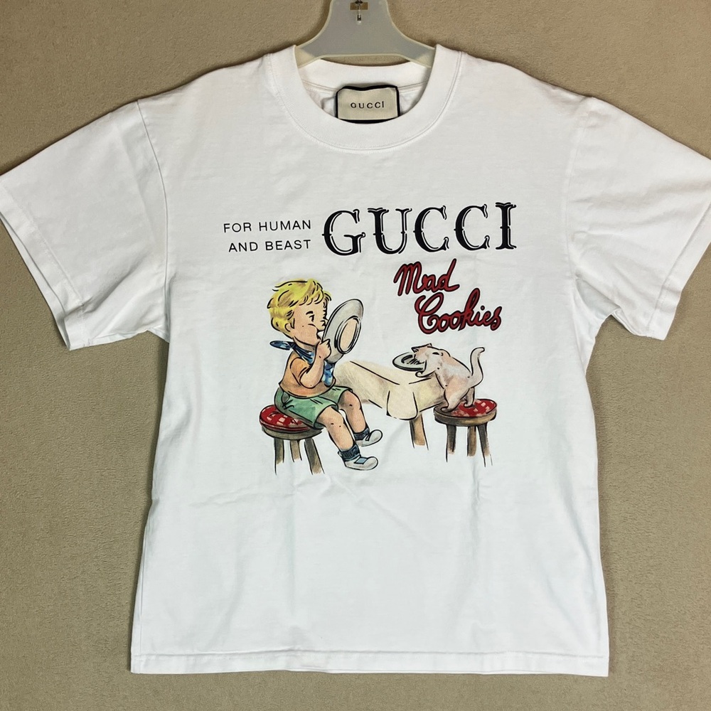 Gucci “Mad Cookies” Designer Graphic Print Short Sleeve T Shirt Unisex sz S